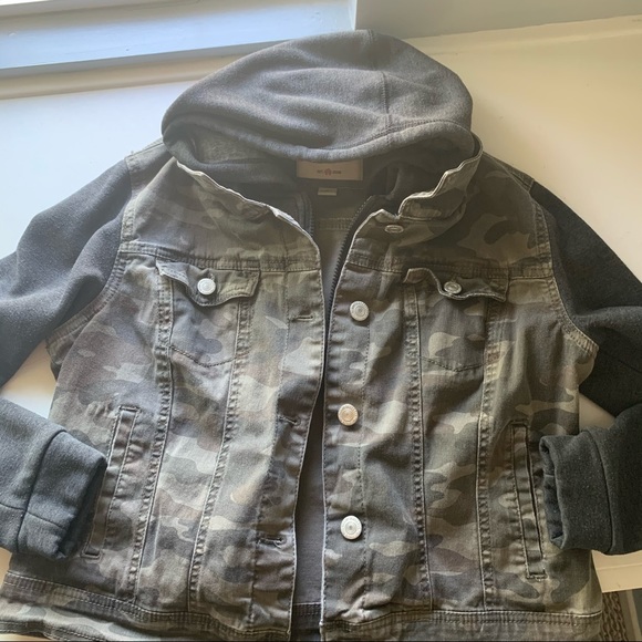 Wallflower Denim Camo Hoodie - Picture 10 of 11